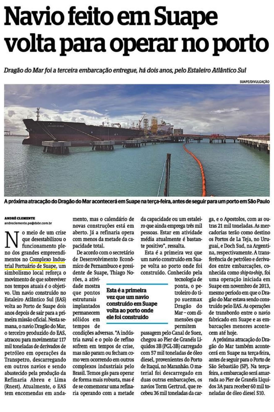 16 04 16 navio feito em suape volta para operar no porto